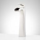 Signature Hardware Brushed Nickel Single Handle Monoblock Bathroom Sink Faucet 