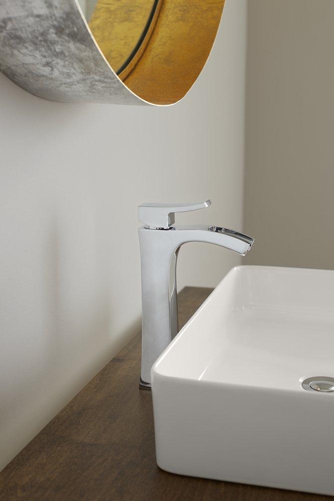 Signature Hardware Polished Nickel Single Handle Monoblock Bathroom Sink Faucet 