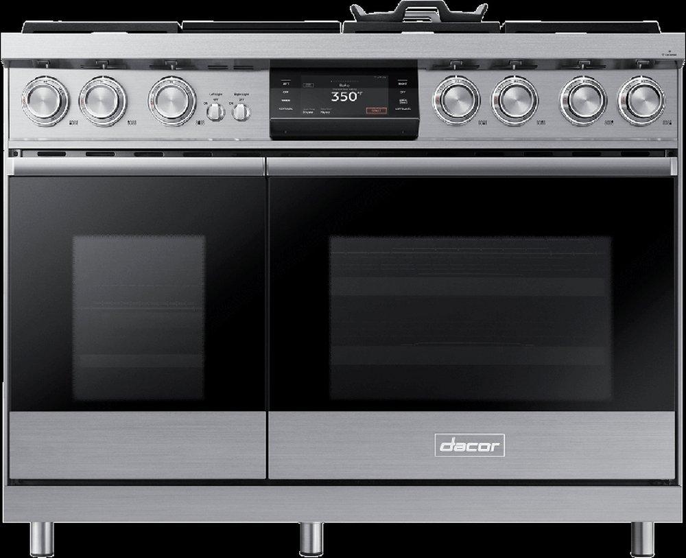 Dacor Stainless Steel 47-7/8 in. Dual Fuel 6-Burner Sealed Freestanding Range 