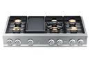 48 in. 97000 BTU 6-burner 6-element Sealed Cooktop in Silver Stainless