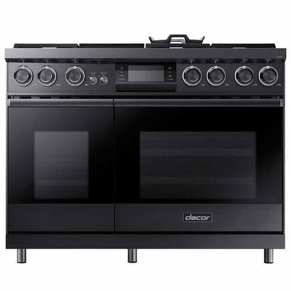 Dacor Graphite Stainless Steel 47-7/8 in. Dual Fuel 6-Burner Sealed Freestanding Range 