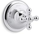 KOHLER Polished Chrome Tub and Shower Transfer Valve Trim with Single Cross Handle 