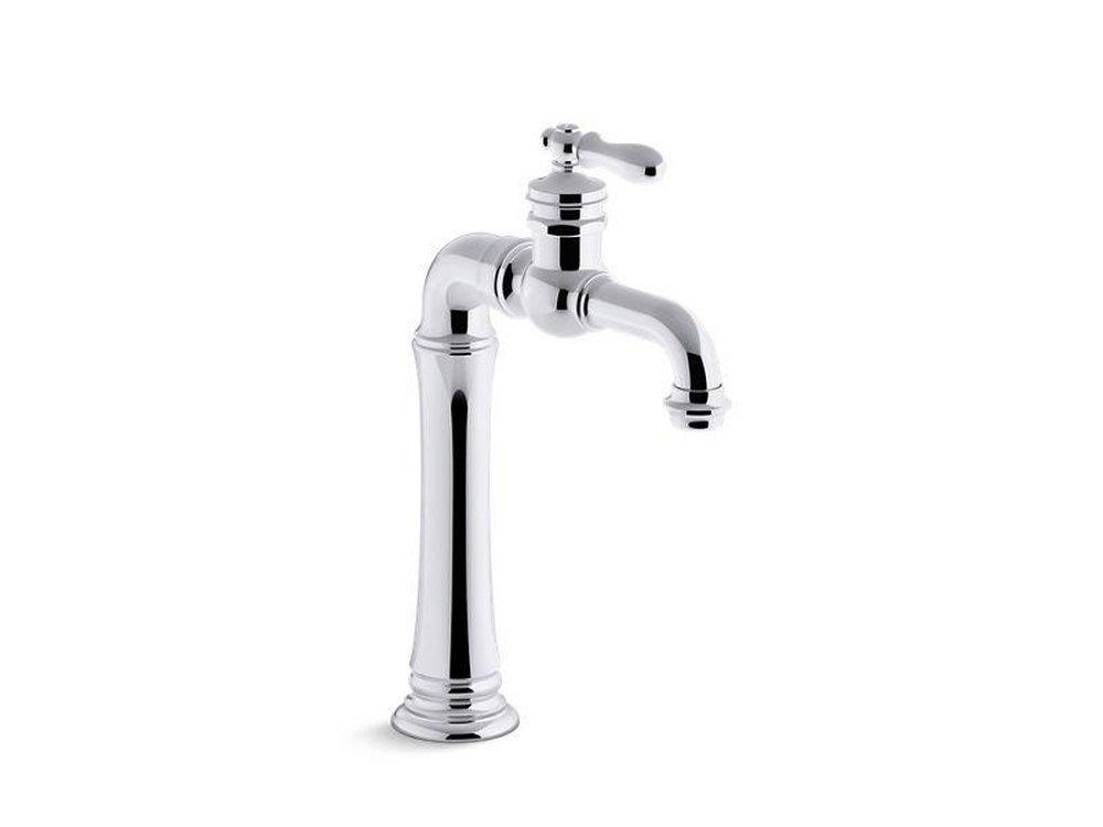 KOHLER Polished Chrome Single Handle Centerset Bathroom Sink Faucet 