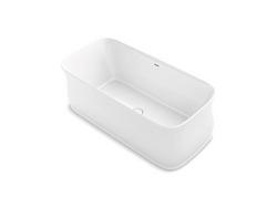 65-3/4 x 30-3/4 in. Freestanding Bathtub with Center Drain in White