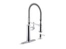KOHLER Polished Chrome Single Handle Pull Down Kitchen Faucet 