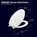 KOHLER White Elongated Closed Front Toilet Seat with Cover 