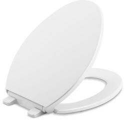 Elongated Closed Front Toilet Seat with Cover in White