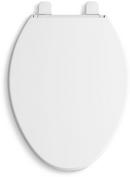 KOHLER White Elongated Closed Front Toilet Seat with Cover 