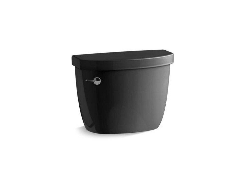 KOHLER Black Black™ 1.28 gpf Toilet Tank with Left-Hand Trip Lever 