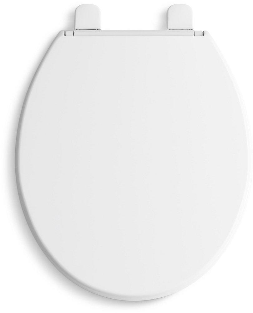 KOHLER White Round Closed Front with Cover Toilet Seat 