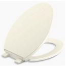 Elongated Closed Front Toilet Seat with Cover in Biscuit