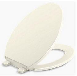 Elongated Closed Front Toilet Seat with Cover in Biscuit