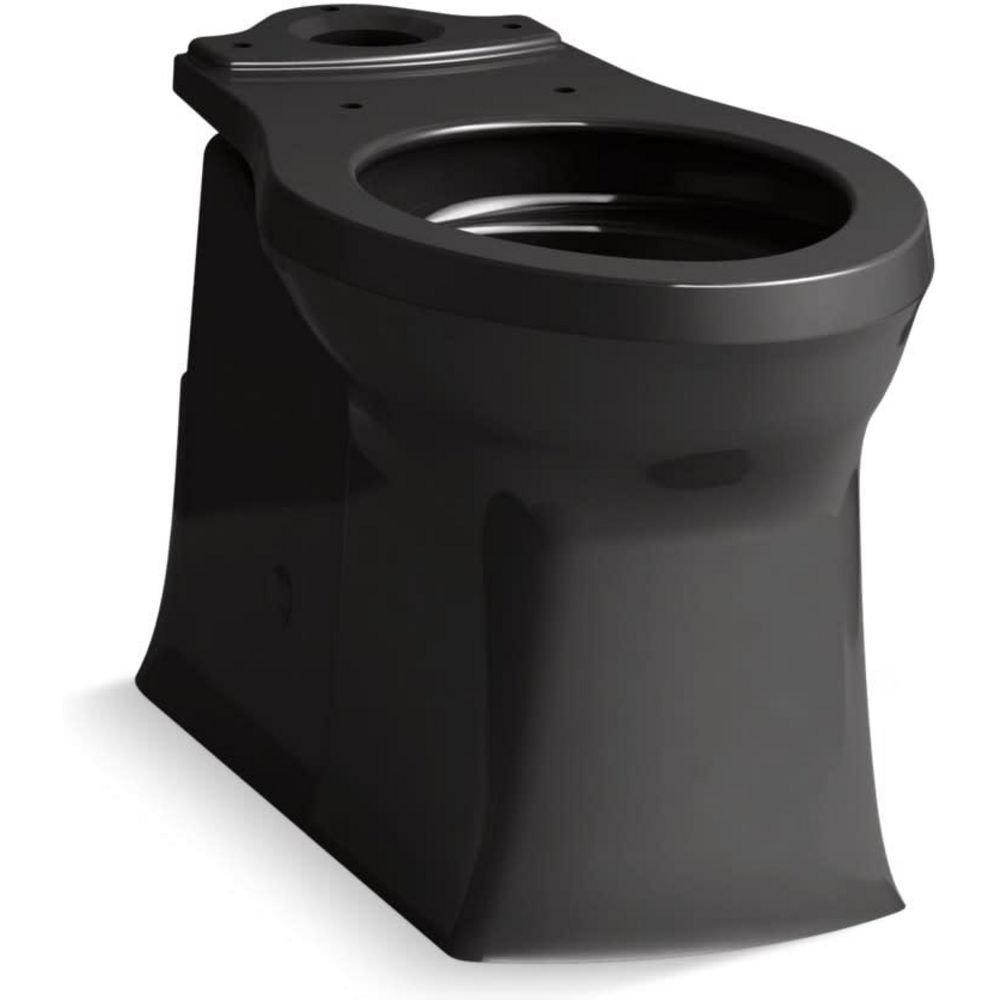 KOHLER Black 1.28 gpf Elongated Floor Mount Two Piece Toilet Bowl 