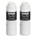 KOHLER White High Impact Plastic Replacement Filter Cartridge 2-Pack for K-77685 Aquifer Water Filtration System 