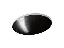 19-3/16 in. Undermount Oval Vitreous China Bathroom Sink in Black Black&trade;