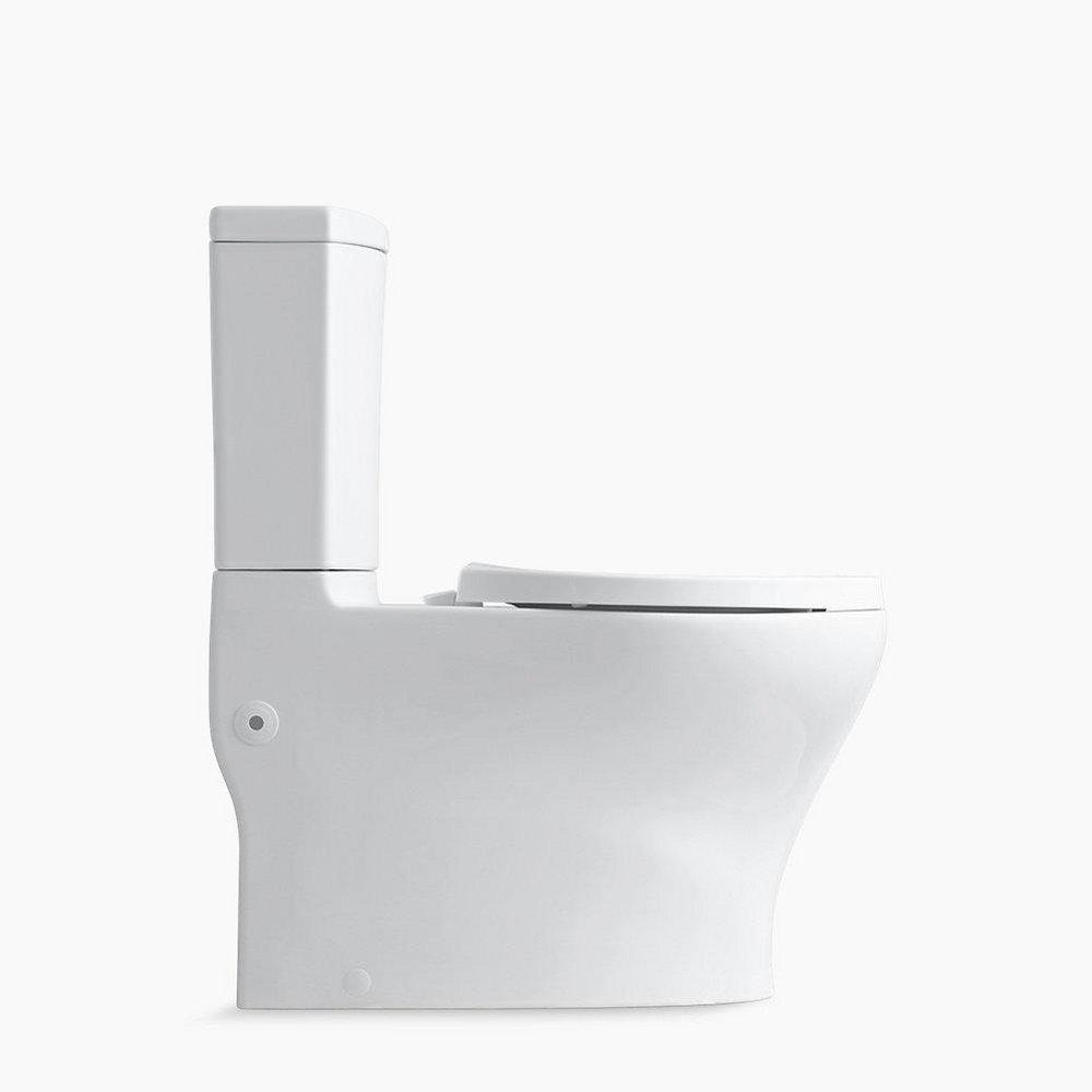 KOHLER White 1.0/1.6 gpf (Dual Flush) Elongated Two Piece Toilet 