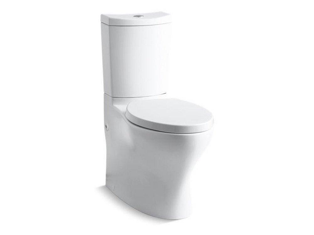 KOHLER White 1.0/1.6 gpf (Dual Flush) Elongated Two Piece Toilet 