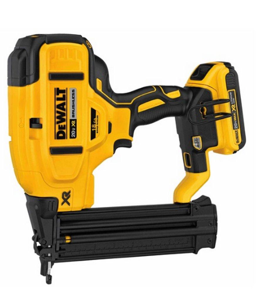 DEWALT Yellow Cordless Lithium-ion Nailer Kit Tool Kit 18 ga 