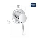 GROHE Brushed Nickel Infinity Finish Single Handle Bathtub & Shower Faucet (Trim Only) 