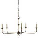 Currey and Company Pyrite Bronze 36 in. 60W 5-Light Candelabra E-12 Chandelier 