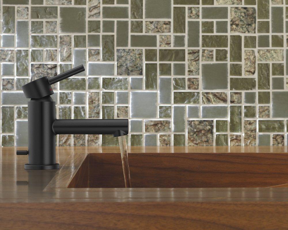 Moen Matte Black Single Handle Monoblock Bathroom Sink Faucet Lever Handle 