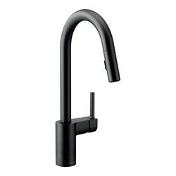 Single Handle Pull Down Kitchen Faucet in Matte Black