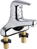 0.35 gpm 2 Hole Institutional Faucet with Single Lever Handle in Chrome Plated