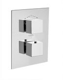 Two Handle Thermostatic Valve Trim with Integrated Diverter & Volume Control in Polished Chrome
