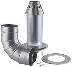 3 in. x 5 in. Stainless Steel Concentric Termination Vent Kit