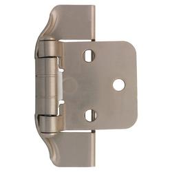 1-7/20 in. Semi-Wrap Overlay Hinge in Satin Nickel 1 Pair