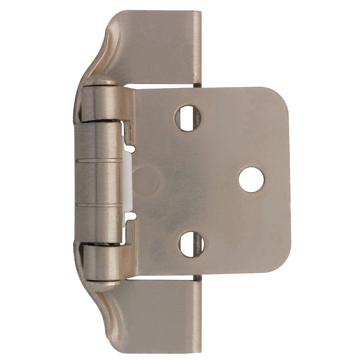 Liberty Hardware Satin Nickel 1-7/20 in. Semi-Wrap Overlay Hinge 1 Pair 