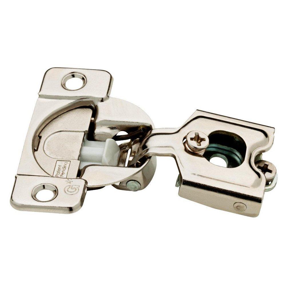 Liberty Hardware Nickel Plated 2-1/4 in. Overlay Soft-Close Hinge 1 Pair 