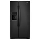 20.5 cu. ft. Counter Depth Side-By-Side Full Refrigerator in Black