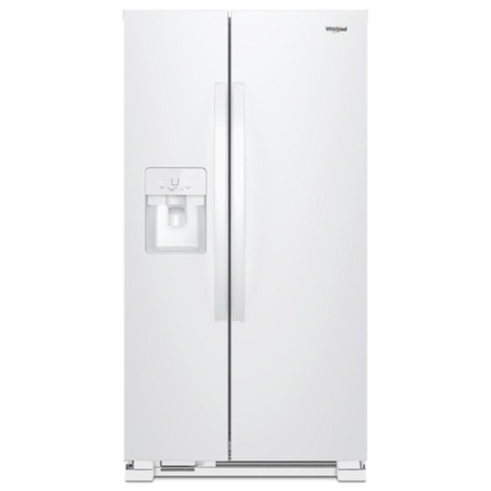Whirlpool White 33-1/8 in. 21 cu. ft. Side-By-Side Full Refrigerator 