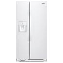 Whirlpool White 33-1/8 in. 21 cu. ft. Side-By-Side Full Refrigerator 