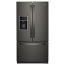 35-11/16 in. 27 cu. ft. French Door and Full Refrigerator in Black Stainless