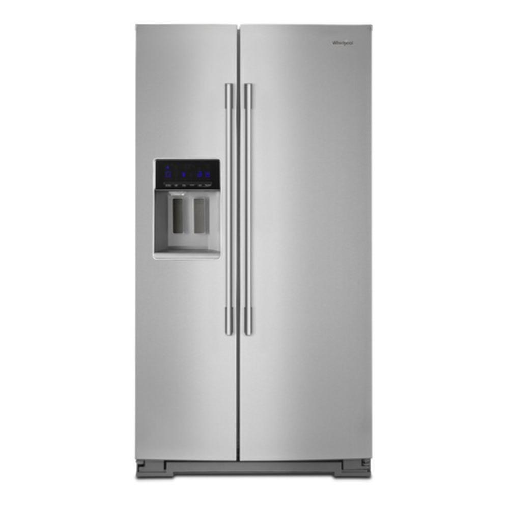 Whirlpool Fingerprint Resistant Stainless Steel 36 in. 28 cu. ft. Side-By-Side Full Refrigerator 