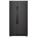 Whirlpool Black 35-7/8 in. 25 cu. ft. Side-By-Side and Full Refrigerator 