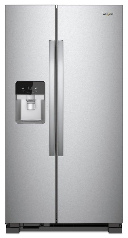 Whirlpool Fingerprint Resistant Stainless Steel 35-7/8 in. 25 cu. ft. Side-By-Side Full Refrigerator 