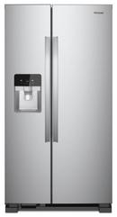 Whirlpool Fingerprint Resistant Stainless Steel 35-7/8 in. 25 cu. ft. Side-By-Side Full Refrigerator 