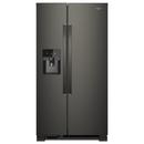 25 cu. ft. Side-By-Side Full Refrigerator in Black Stainless