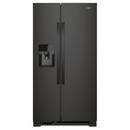 25 cu. ft. Side-By-Side Full Refrigerator in Black