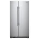 Whirlpool Monochromatic Stainless Steel 35-7/8 in. 25 cu. ft. Side-By-Side and Full Refrigerator 
