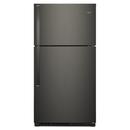 32-3/4 in. 21 cu. ft. Freezer on Top Refrigerator in Black Stainless
