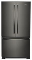 35-5/8 in. 20 cu. ft. Counter Depth French Door Full Refrigerator in Fingerprint Resistant Black Stainless
