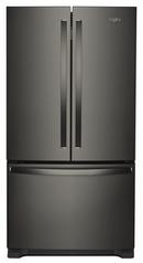 Whirlpool Fingerprint Resistant Black Stainless Steel 35-5/8 in. 20 cu. ft. Counter Depth French Door Full Refrigerator 