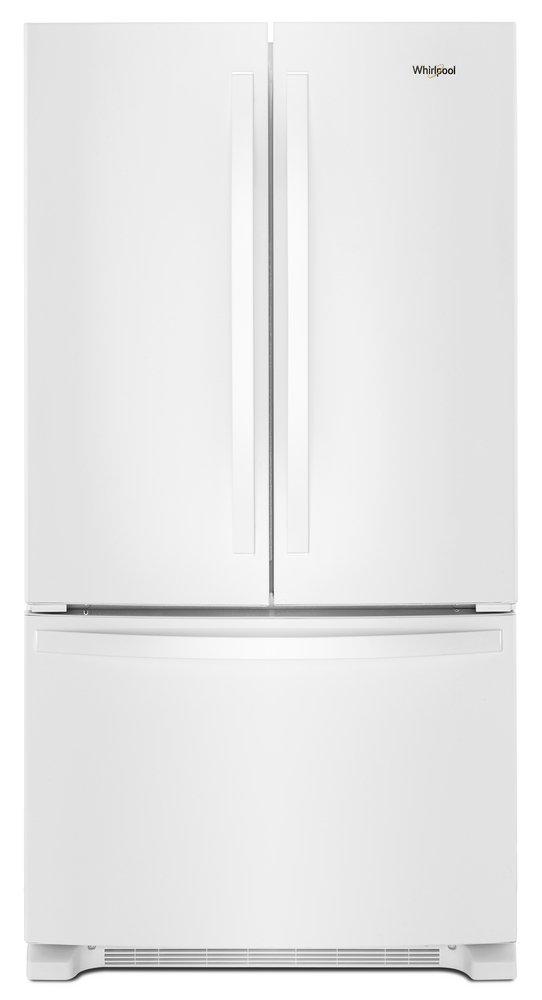 Whirlpool White 35-5/8 in. 20 cu. ft. Counter Depth French Door Full Refrigerator 