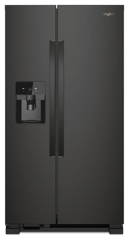 Whirlpool Black 33-1/8 in. 21 cu. ft. Side-By-Side Full Refrigerator 
