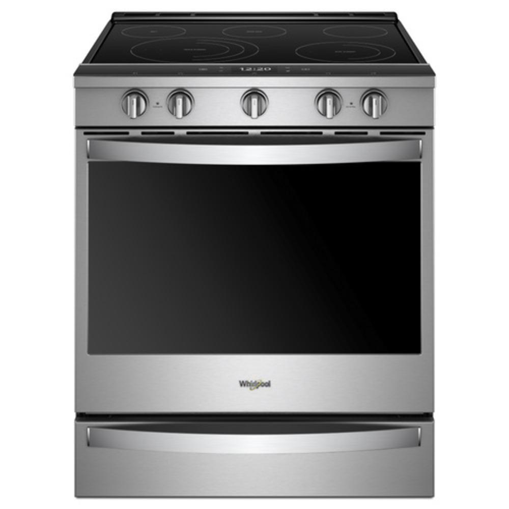 Whirlpool Fingerprint Resistant Stainless Steel 29-7/8 in. Electric 5-Burner Smoothtop Freestanding Range 