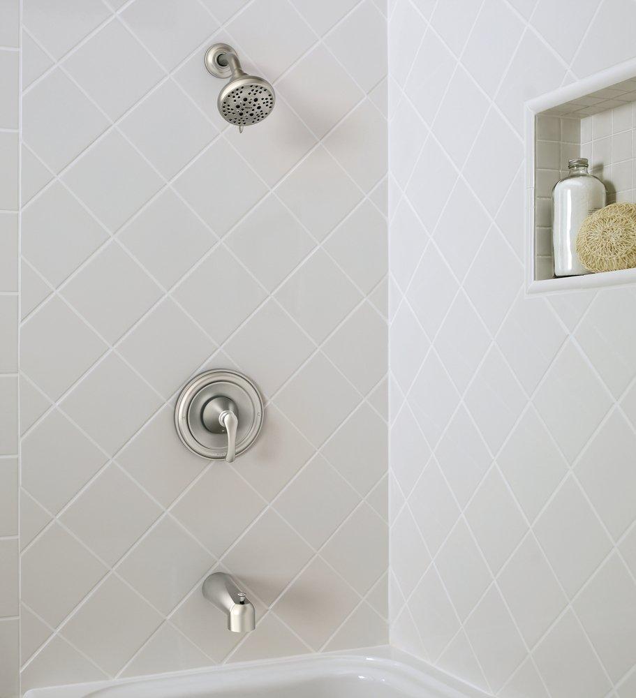 Moen Spot Resist Brushed Nickel Single Handle Multi Bathtub & Shower Faucet 
